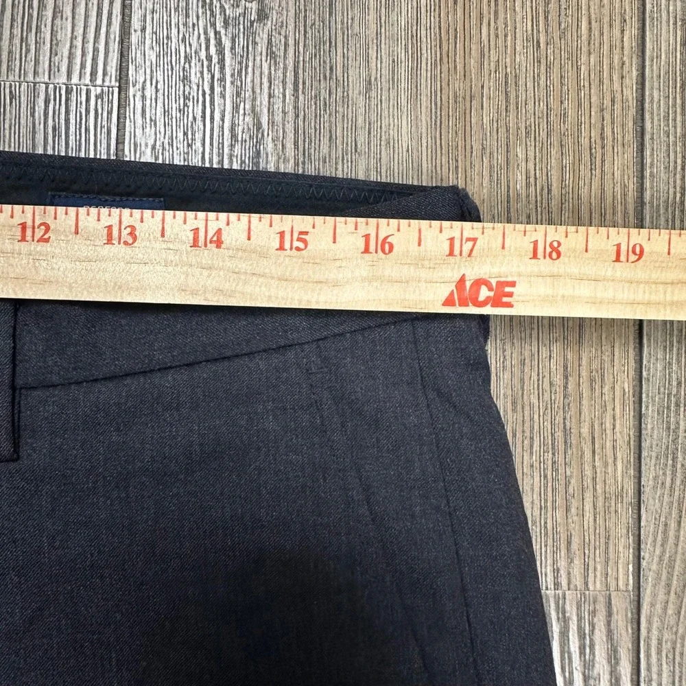 J.Crew Bedford Dress Pants Mens 33x32 Gray 100% Wool Flat Front Trousers